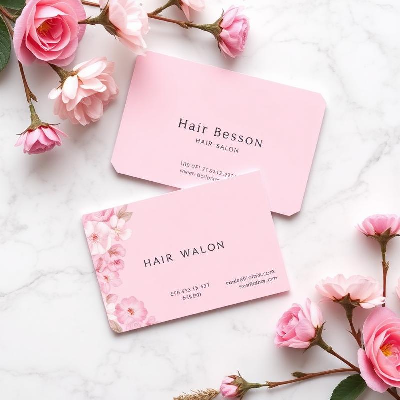 Wizytówki z lakierem UV — Salon Blossom